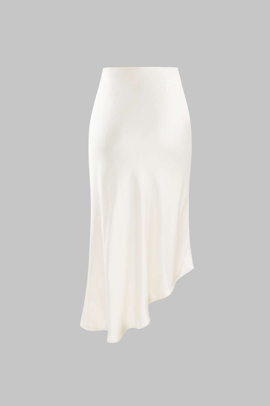 Satijne Split Rok met Knoopdetails